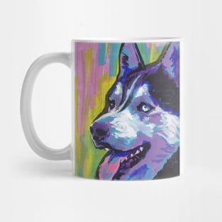 Siberian Husky Bright colorful pop dog art Mug
